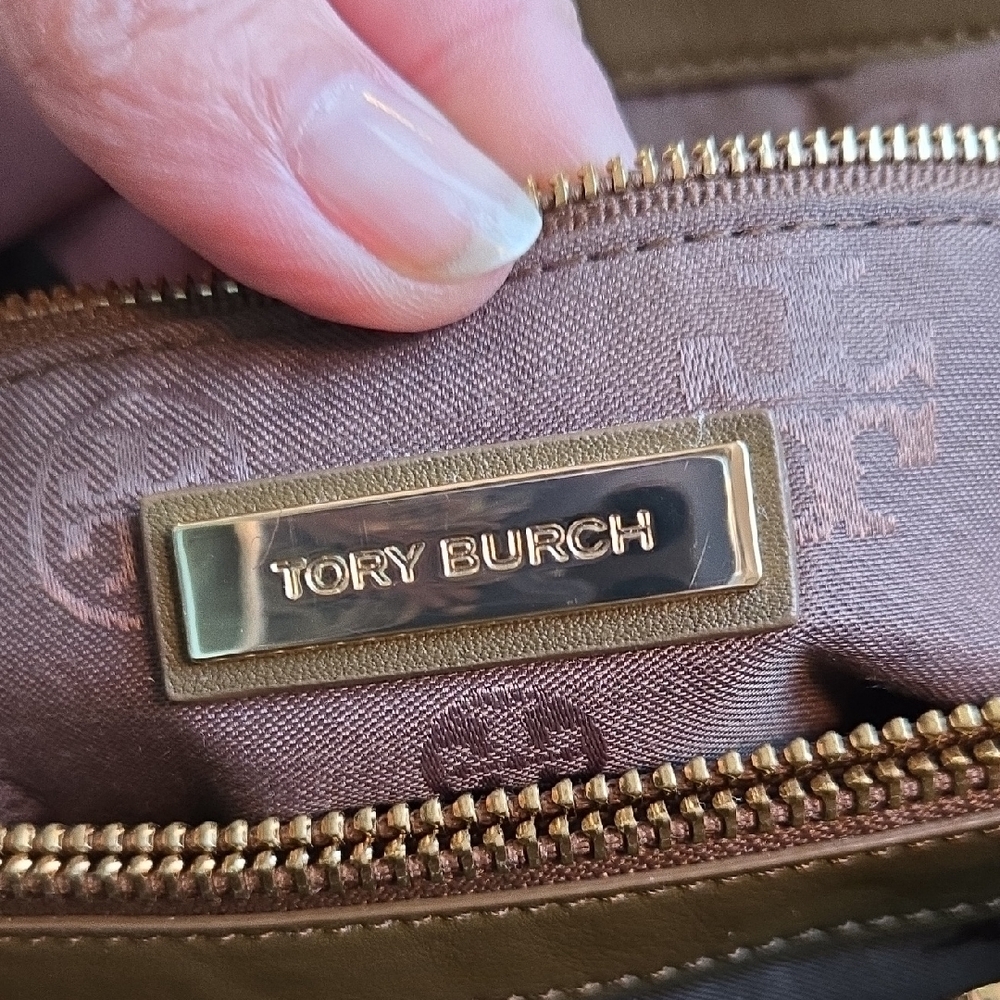 Tory Burch Brown Suede Convertable Shoulder/Crossbody Bag with Chain - Picture 8 of 9